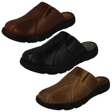 Herren Hush Puppies Leder Freizeit Pantolette - Carson