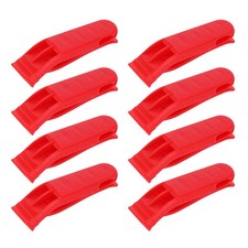 8x Plastic Bright Red