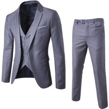 Herren Slim Fit Anzüge 3Tlg