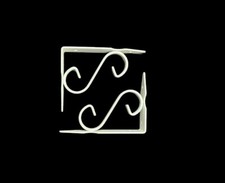 2er Set Regalträger/Vintage 11x8cm/Eisen/Regalwinkel/Weiß