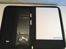 Organizer Notizbuch Mappe A4 mit Tragegriffen, Schreibblock und Reißverschluss