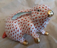 HEREND Hase Porzellan Rose Und Gold