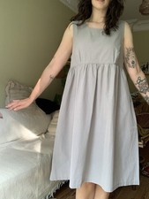 Omen Thomas I Punkt Kleid Baumwolle Grau Gestreift