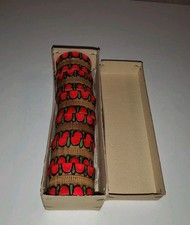  DDR 6 Serviettenringe Eierbecher Dregeno Holz OVP unbenutzt 