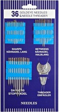 Nähnadeln Set: 36 Goldöhr