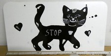 Katzen Warnschild -  für Katzenfreunde Geschenk Tipp  !