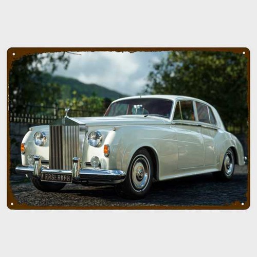 Blechschild rolls royce - blechschild, silver