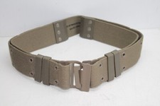 Französische Armee Gürtel Koppel Lochkoppel Khaki Metallverschluss wie neu