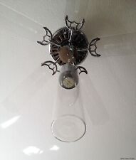 DESIGN DECKENVENTILATOR CEILING FAN ACRYL LED HÄNGE GLAS VITRINE 