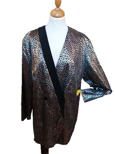 Festliche jacke 48 schwarz - jacke, ,gr.48,schwarz