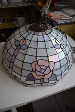 Deckenlampe "TIFFANY",50cm,rosa,perlmutt, Blumenmuster,sehr gut erhalten