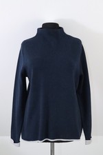 ° TOM TAILOR ° Feinstrick PULLOVER Gr XL / 44 46 d, blau grau Stehkragen Kasten