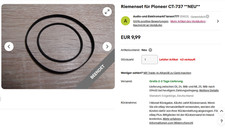 Riemenset für Pioneer CT-737