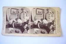 Stereographie Stereobild " Dort ist die infame Ratte wieder  von 1897