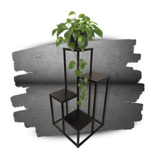 Metall Pflanzentreppe 4 Etagen Ebenen Pflanzregal Blumenregal Vintage schwarz