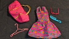 Barbie Kleidung 60er 70er Kleid Tasche Brille Kamm Set Retro Mode Outfit