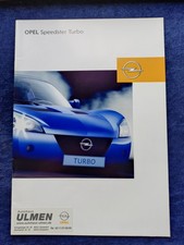 Opel speedster turbo prospekt - opel,