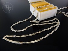 925 Silber Singapurkette Silberkette 80cm 6,2g 2,3mm Vintage Second Hand Schmuck