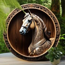 Blechschild rund Pferd Gestüt