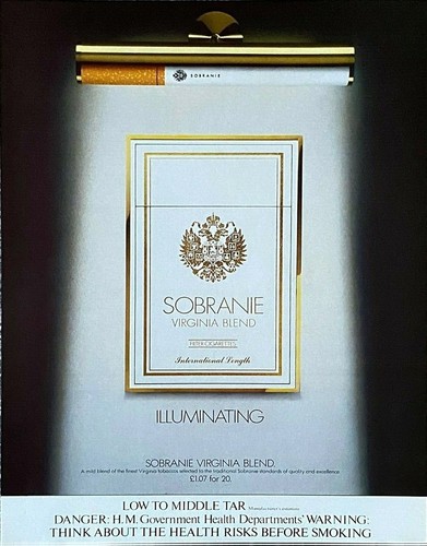 Werbung sobranie schwarz - werbung,