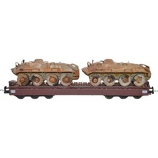 NPE NW 22180 H0 Schwerlastwagen Samms 4860 mit 2 SPW 60 PB DR IV gealtert H0 Neu