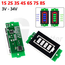 1-8S Li-ion Akku Li-po Batterie Kapazitätsanzeige Messgerät Modul Monitor 3V-34V