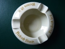 alter Aschenbecher rund Porzellan Werbung Reklame Asbach Uralt Weinbrand Rüdesh.