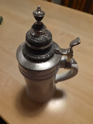 Bierkrug steingut l weiß - 0,5,