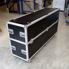 Transportcase 2m x 1m  Rollen Packcase Kabelkiste Case Truhe Box Blue Wheels