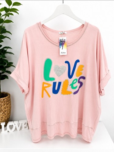 Oversize shirt damen rosa love - shirt,