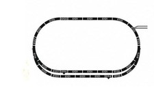 Fleischmann 1:87 H0 Profigleis Schienenkreis oval mit 2 Weichen ca. 145 x 81 cm