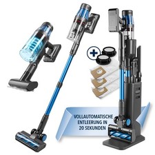 CLEANmaxx Akku Staubsauger Zyklon Boden Sauger mit HEPA Filter & Absaugstation