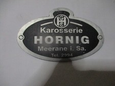 Typenschild Schild Karosserie Hornig Meerane Adler wanderer Horch Oldtimer s92
