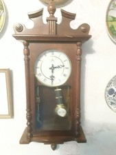 Wanduhr Regulator Meister Anker Westminster Batterie braun vermutlich Nussbaum