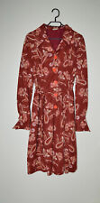 Neues traumhaftes 70/80er Vintage PAISLEY Kleid ziegelrot, Gr. M L 42 44