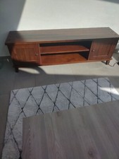 TV-/Unterstellregal, Holz, dunkelbraun, B/H/T ca. 148/46/43 cm