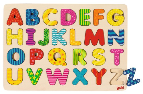 Goki holzpuzzle alphabet 26 - -, alphabet,