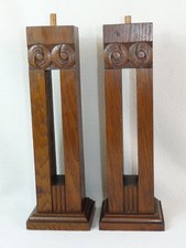 alte Buffet Säulen Höhe 310mm massiv Eiche Jugendstil um 1910 Ersatzteil antik