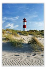 Poster Leuchtturm List Ost auf