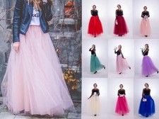 Damen Lange Tutu Tüll Röcke