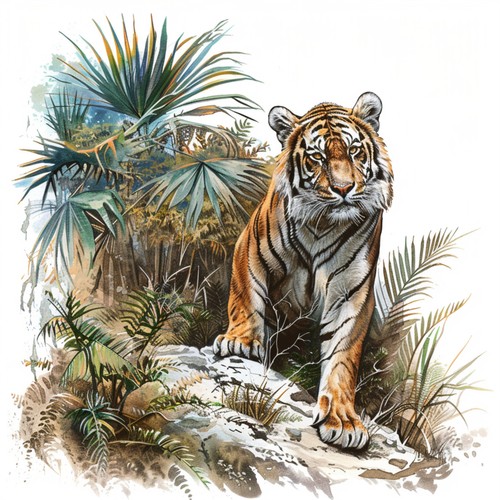 Wandbild tiger raubkatze deko - wandbild,