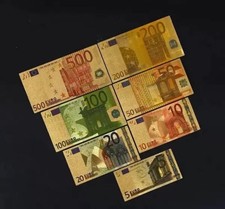 Euro Gold Banknoten Set 7 Stk