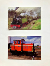 AK 2 Postkarten Museums-Eisenbahn Bruchhausen-Vilsen Diesel- und Dampflok ungel.