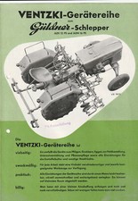 Original Prospekt Ventzki Gerätereihe zum Güldner Schlepper AZK 12 PS und ADN16P