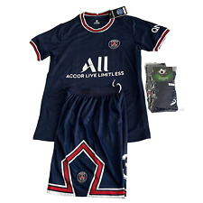 Kinder Fußball Trikot für Kinder, Kurzarm Trikot Shorts Set mit Socken S