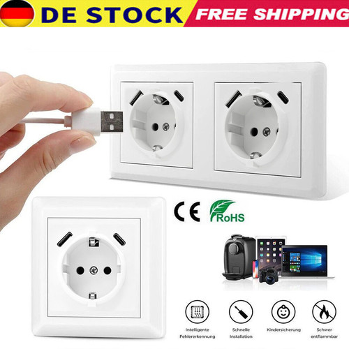 Steckdose mit usb c - steckdose, usb-c