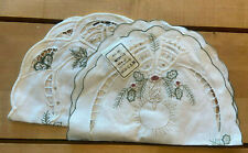 2 schöne kl. Tischdecken**30x45cn**Baumwolle**mit Stickerei**Weihnachtskerze*NEU