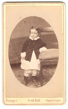 Fotografie Ferd. Bak, Sigmaringen, Clara F. im Jahr 1877 CDV /Kabinett-Foto