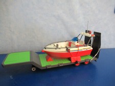 Tieflader Sattel Auflieger LKW mit Boot Spezial Transport  Playmobil 7261