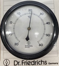 Dr. Friedrichs Design Zimmer Thermometer rund Ø 9,5cm x T 3,5cm schwarz weiß
